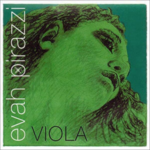 A green-tinted illustration of a woman's face is shown on the cover. The words "evah pirazzi" are written vertically on the left, and "VIOLA" is printed in bold letters at the bottom.